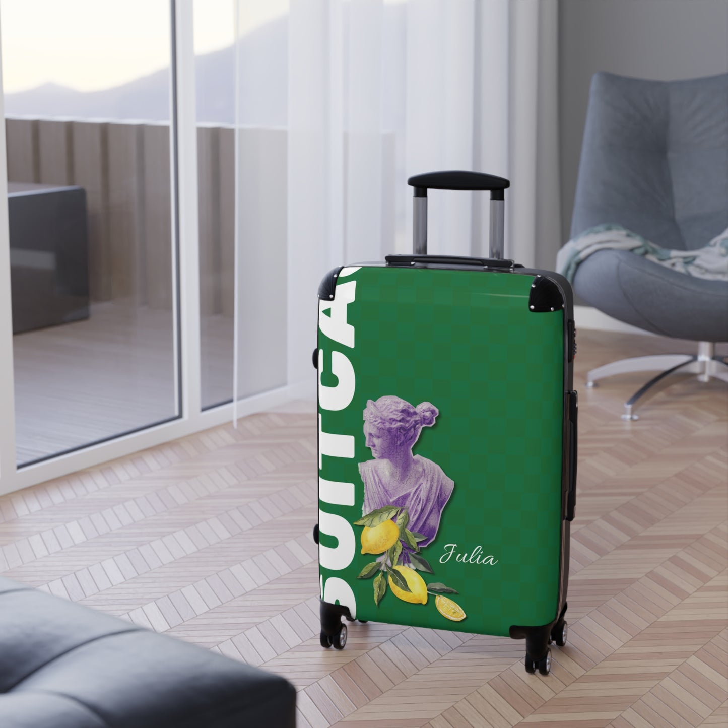 "Lemon breeze" personalized carry-on luggage