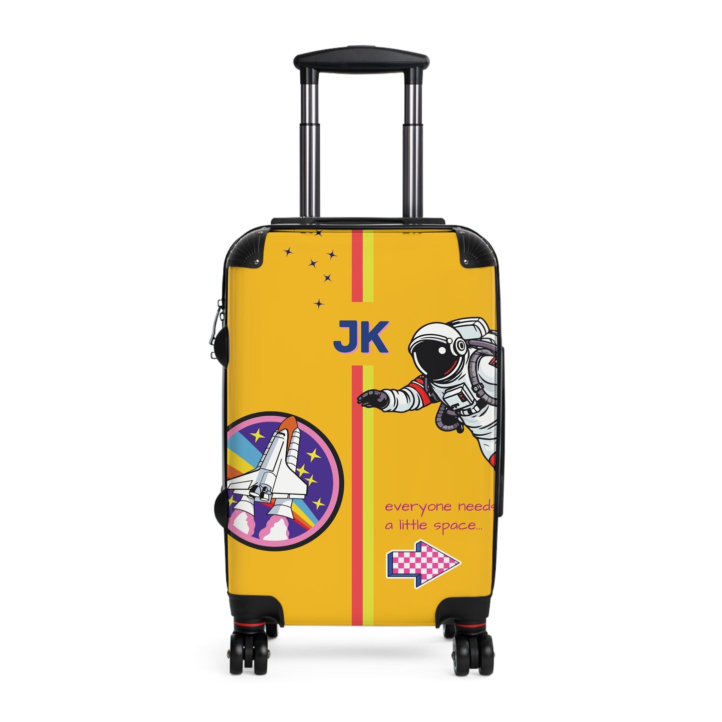 “Everyone needs a little space” personalized kids' luggage