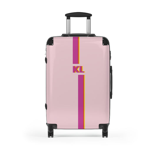 "Pink away” personalized carry-on luggage