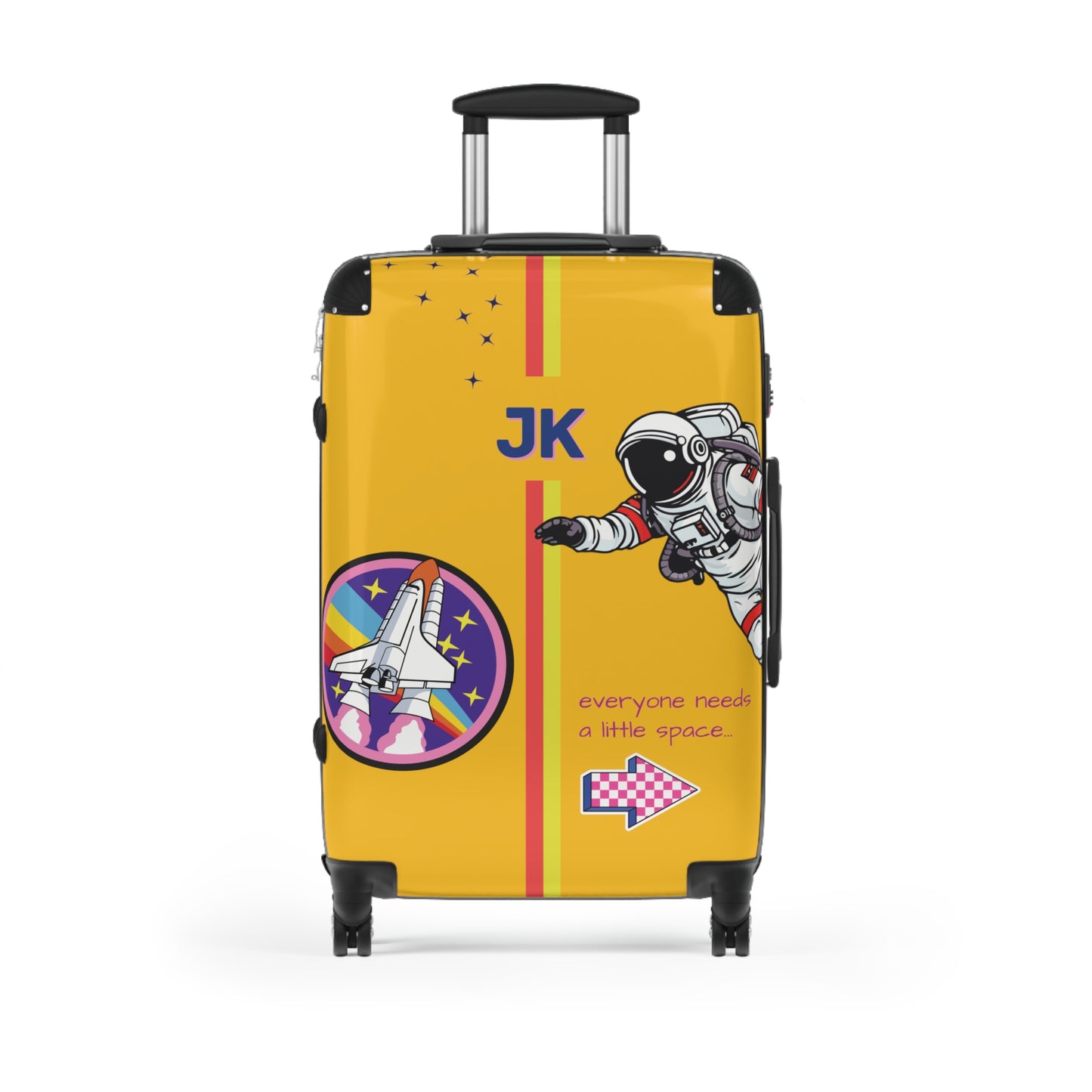 “Everyone needs a little space” personalized kids' luggage