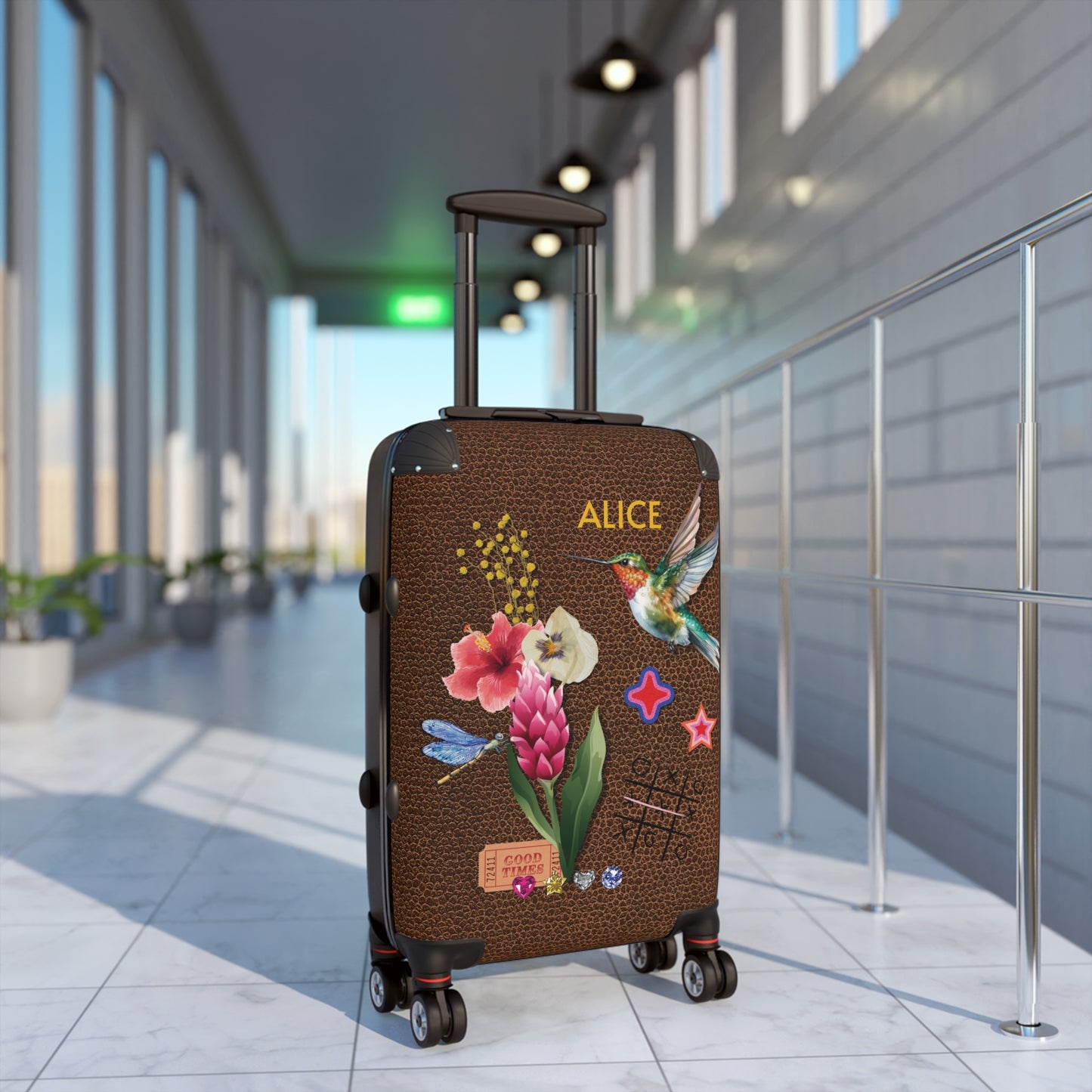 “Precious garden” personalized carry-on luggage