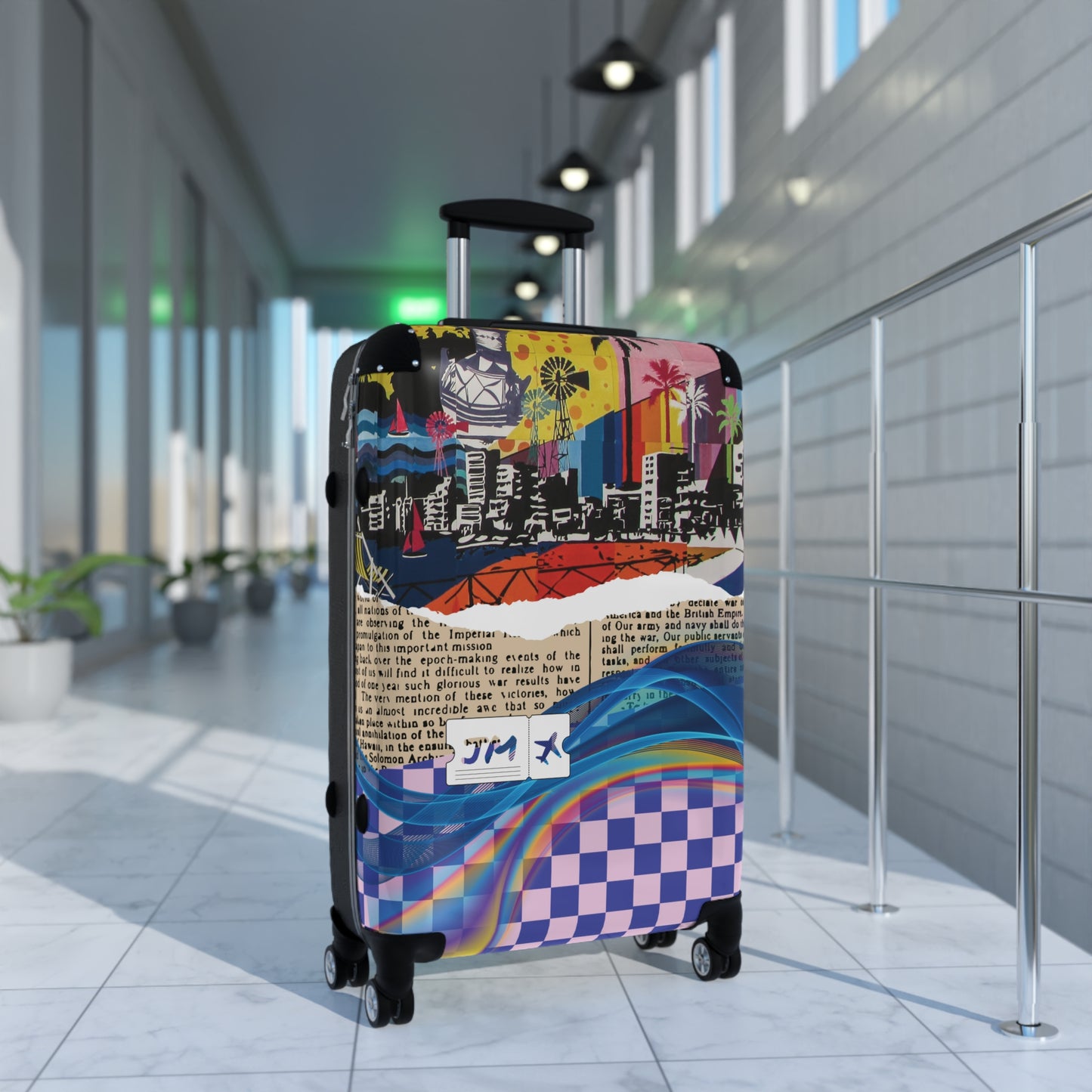 "World traveller" personalized carry-on luggage