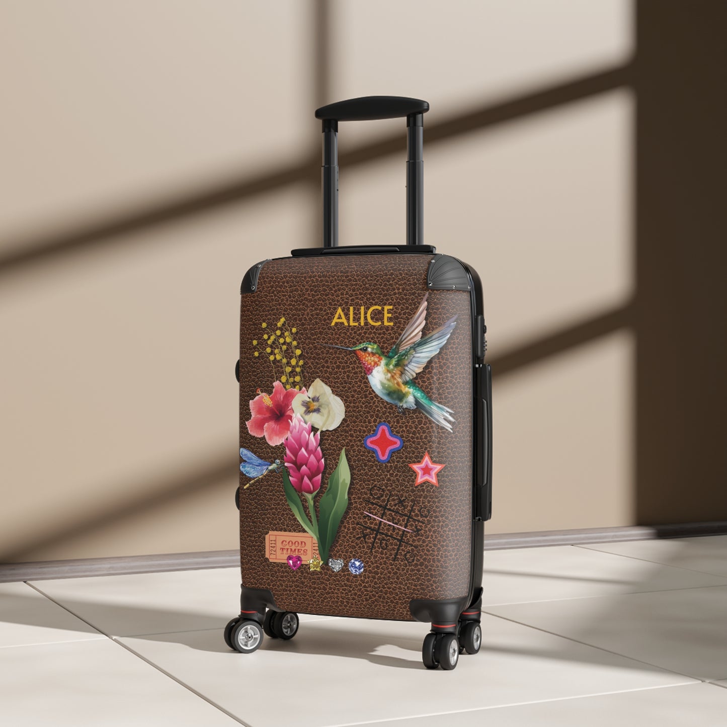 “Precious garden” personalized carry-on luggage